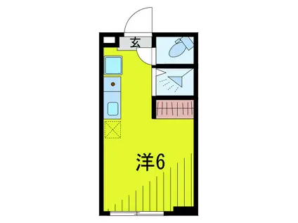 GLANZ綾瀬(ワンルーム/1階)の間取り写真