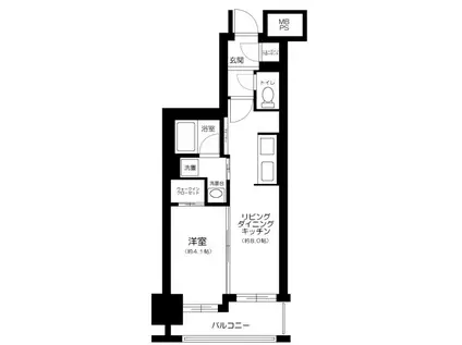 グローベル・ザ・ソニア横浜(1LDK/10階)の間取り写真