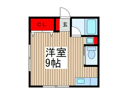 村田ハイツ(ワンルーム/1階)の間取り写真