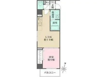 フレア・F(1LDK/5階)の間取り写真