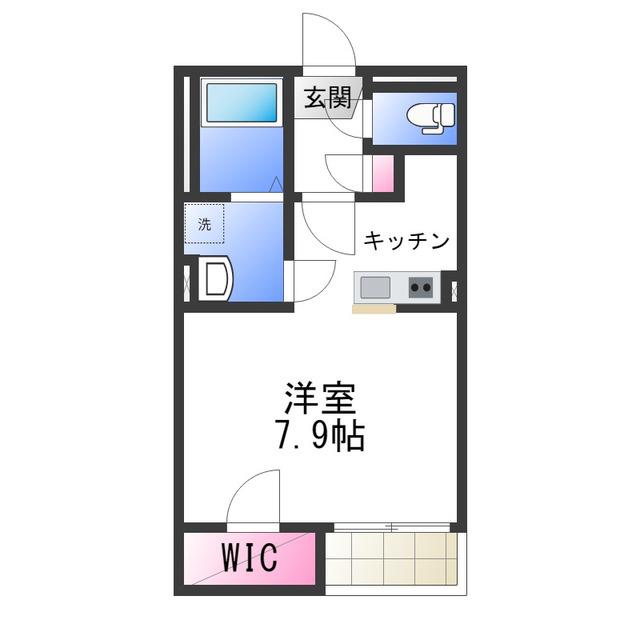 クレイノ畑山II(ワンルーム/2階)の間取り写真