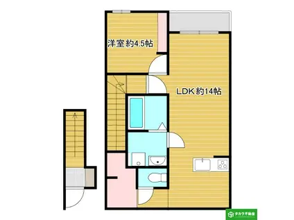 DAIKIBASE II(1LDK/2階)の間取り写真