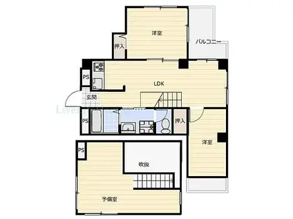 ガーデンヒルズ(2LDK/4階)の間取り写真