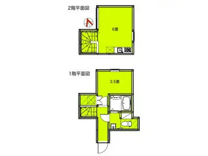 FAIR町屋(1DK/1階)の間取り写真