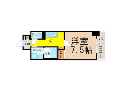 ラルーチェ泉(1K/3階)の間取り写真