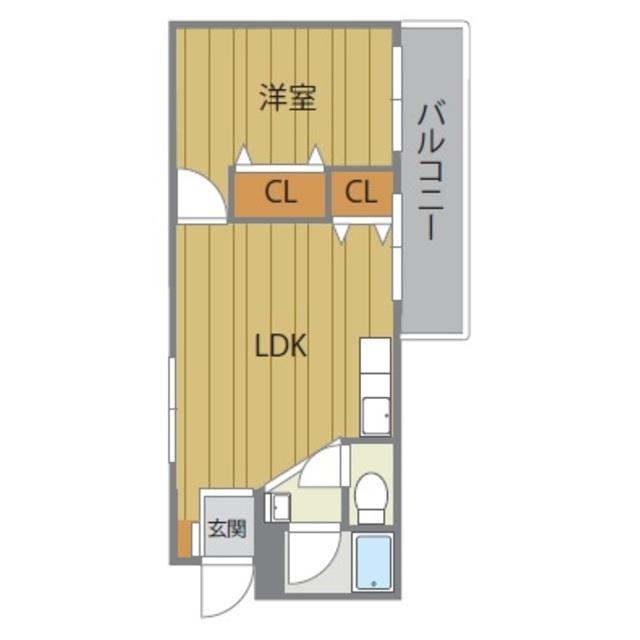 増田マンション(1LDK/3階)の間取り写真