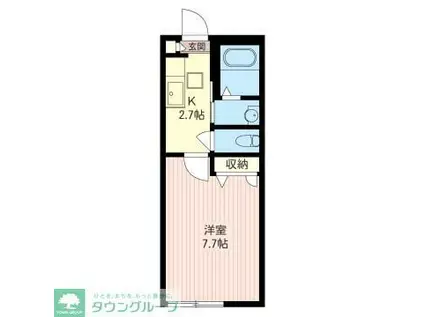 シャーメゾン・ルミエール(1K/1階)の間取り写真