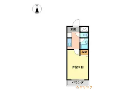 メゾンアイレスII(1K/1階)の間取り写真