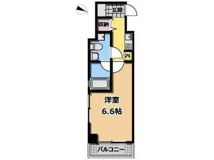 ラ・ヴィスタ西新宿(1K/6階)の間取り写真