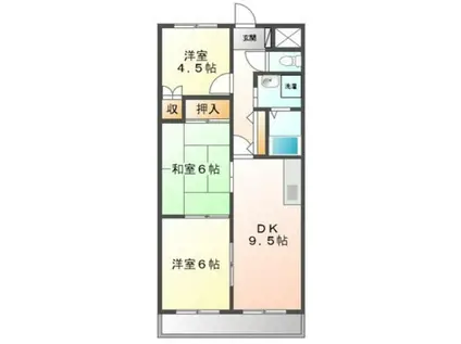 グランチェスタ(3DK/2階)の間取り写真