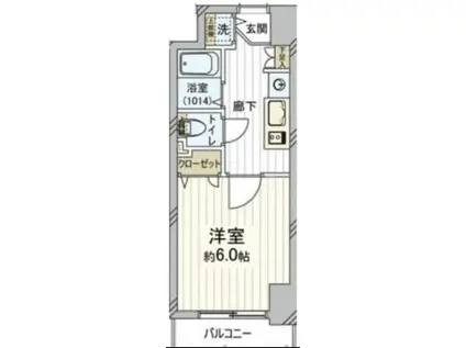 プレサンス 中之島公園グラシア(1K/13階)の間取り写真