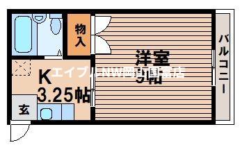セリーヌ伊島(1K/2階)の間取り写真