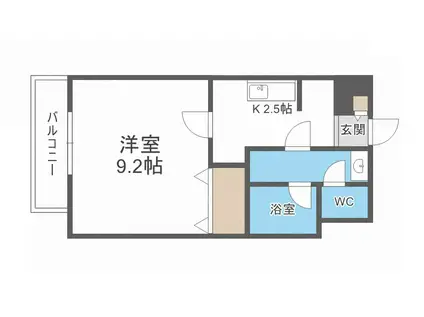 スカイヒルズN15(1K/12階)の間取り写真