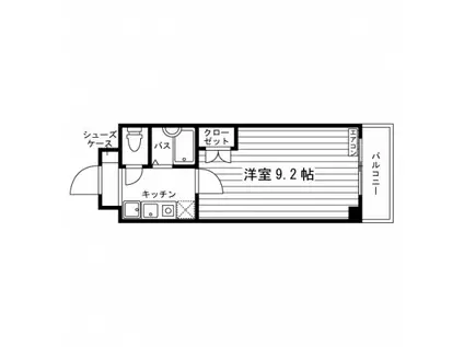 グッドライフ南草津Ⅱ(1K/6階)の間取り写真