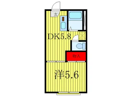 リバーサイドコーポ(1K/1階)の間取り写真