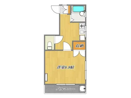 榎本コーポ(1K/3階)の間取り写真