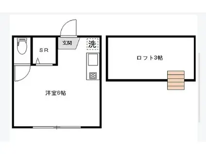 フェリスレジーナ(ワンルーム/2階)の間取り写真