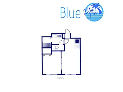 マンション森の仲間(1LDK/2階)の間取り写真