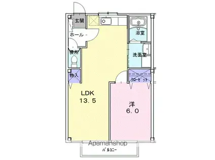 コンフォールUEMATSUI(1LDK/1階)の間取り写真