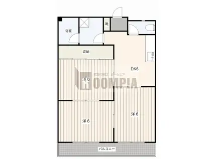 岐東コーポラス(3DK/3階)の間取り写真