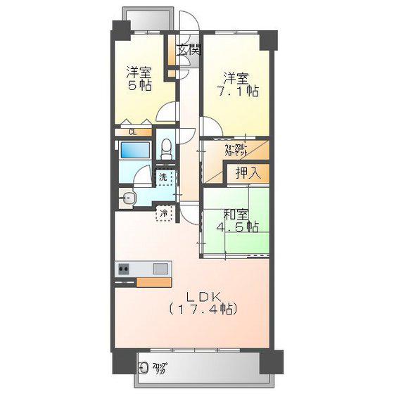 アトレ阿倉川(3LDK/2階)の間取り写真