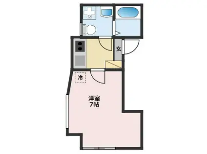 ラガール立石(1K/2階)の間取り写真