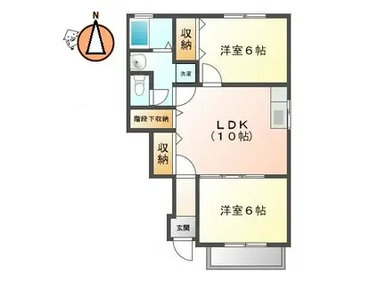 ナトゥラヴィータ壱番館(2LDK/1階)の間取り写真