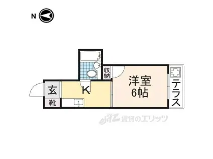白樺ハイツ大宮1(1K/3階)の間取り写真