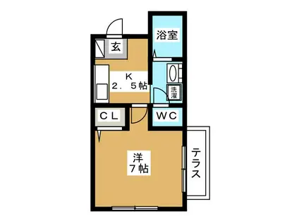 FALE NUI(1K/1階)の間取り写真