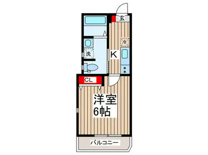 メゾン・アルル(1K/3階)の間取り写真