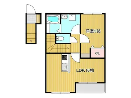 MYESTATE 旭本町(1LDK/2階)の間取り写真