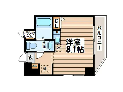 アルファネクスト大和町(ワンルーム/4階)の間取り写真