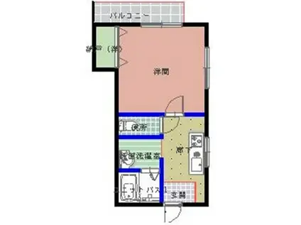 カーサ折橋(1K/2階)の間取り写真