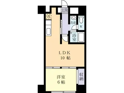 カズサコーポ(1LDK/4階)の間取り写真