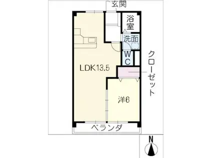 アイビーホーム(1LDK/1階)の間取り写真