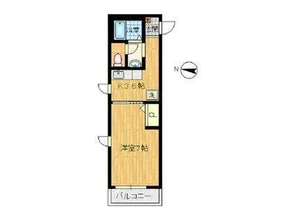 ソラリア(1K/1階)の間取り写真