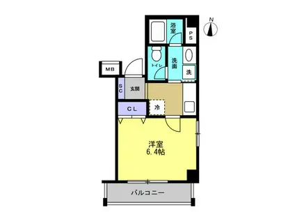 カーサM&I(1K/3階)の間取り写真