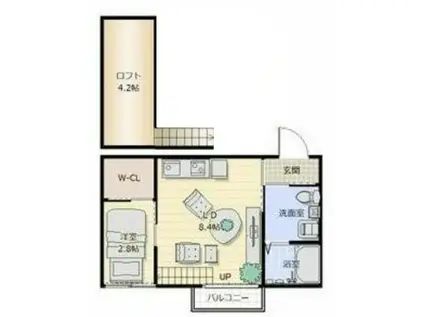 PREMIUM LIFE M(1LDK/1階)の間取り写真