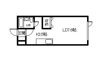 パンプキンハウス(1LDK/2階)の間取り写真