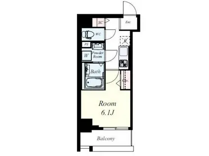 トーラス箱崎(1K/5階)の間取り写真