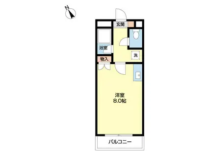 アブルームシマ(ワンルーム/3階)の間取り写真