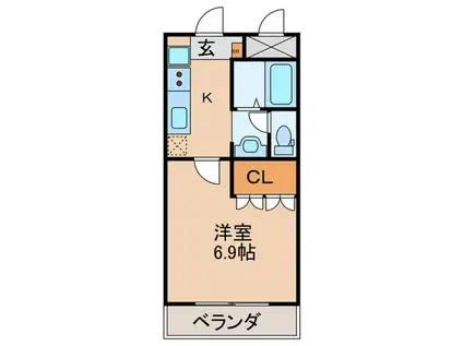 APRICOTJUM(1K/1階)の間取り写真
