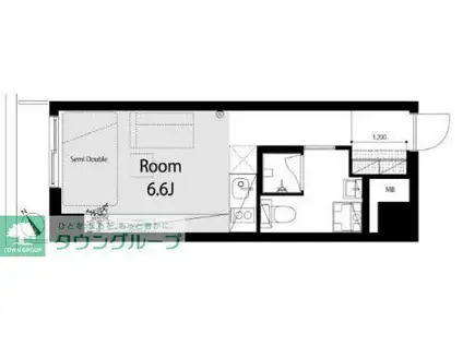 マートルコート三田(ワンルーム/7階)の間取り写真