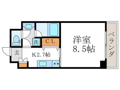 VIVIセムブラード(1K/4階)の間取り写真