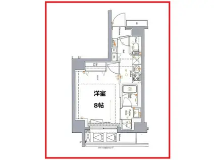 グロース堀切菖蒲園AZ(1K/8階)の間取り写真