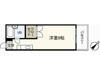 PETIT PAS祇園(ワンルーム/3階)の間取り写真