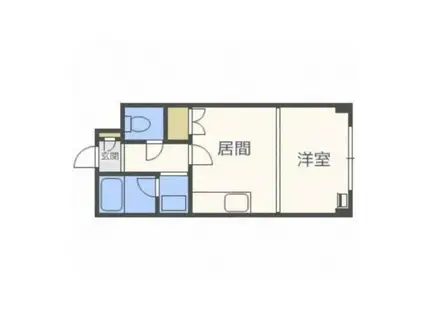 OMレジデンス宮の森(1DK/3階)の間取り写真