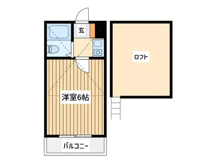 グリーンヒルズ柏(1K/2階)の間取り写真
