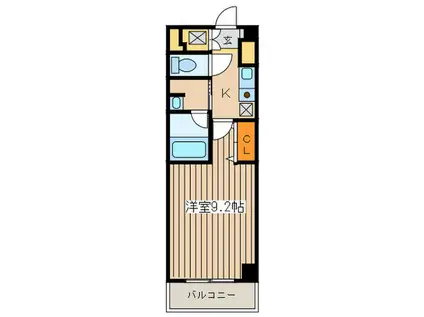 ホーリーフォート南平岸(1K/3階)の間取り写真