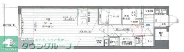 レジディア目白(ワンルーム/8階)の間取り写真